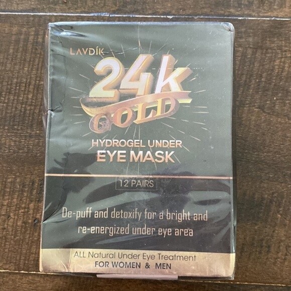 24K gold 12 pairs hydrogel under eye masks new in box - Picture 4 of 6